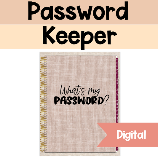 Password Keeper Notebook