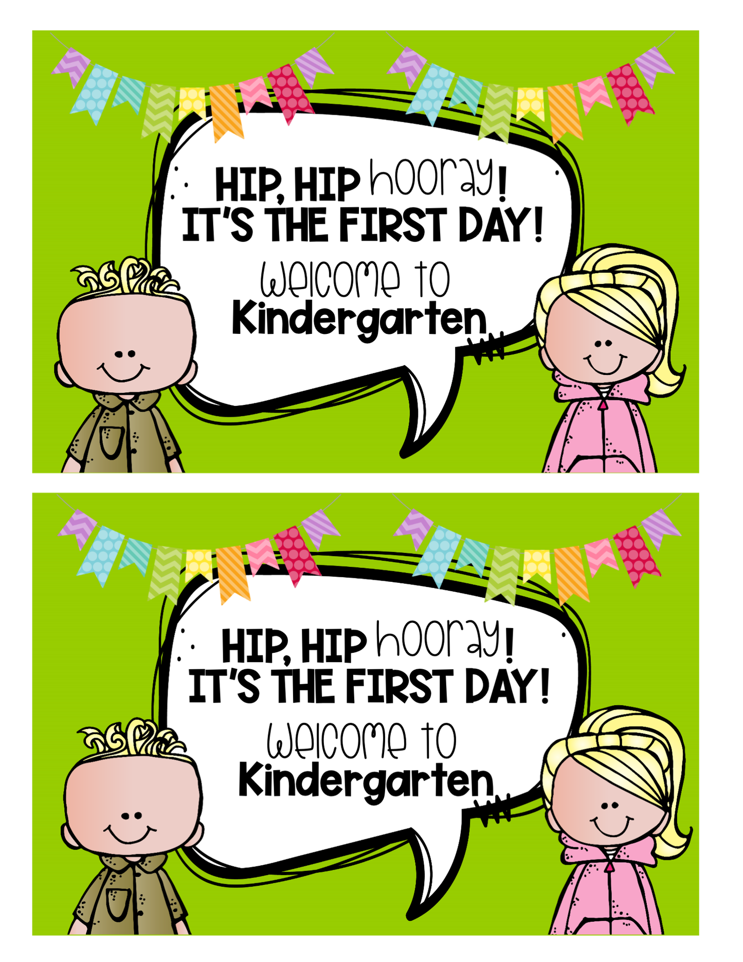 Welcome Back to School Cards | Kindergarten