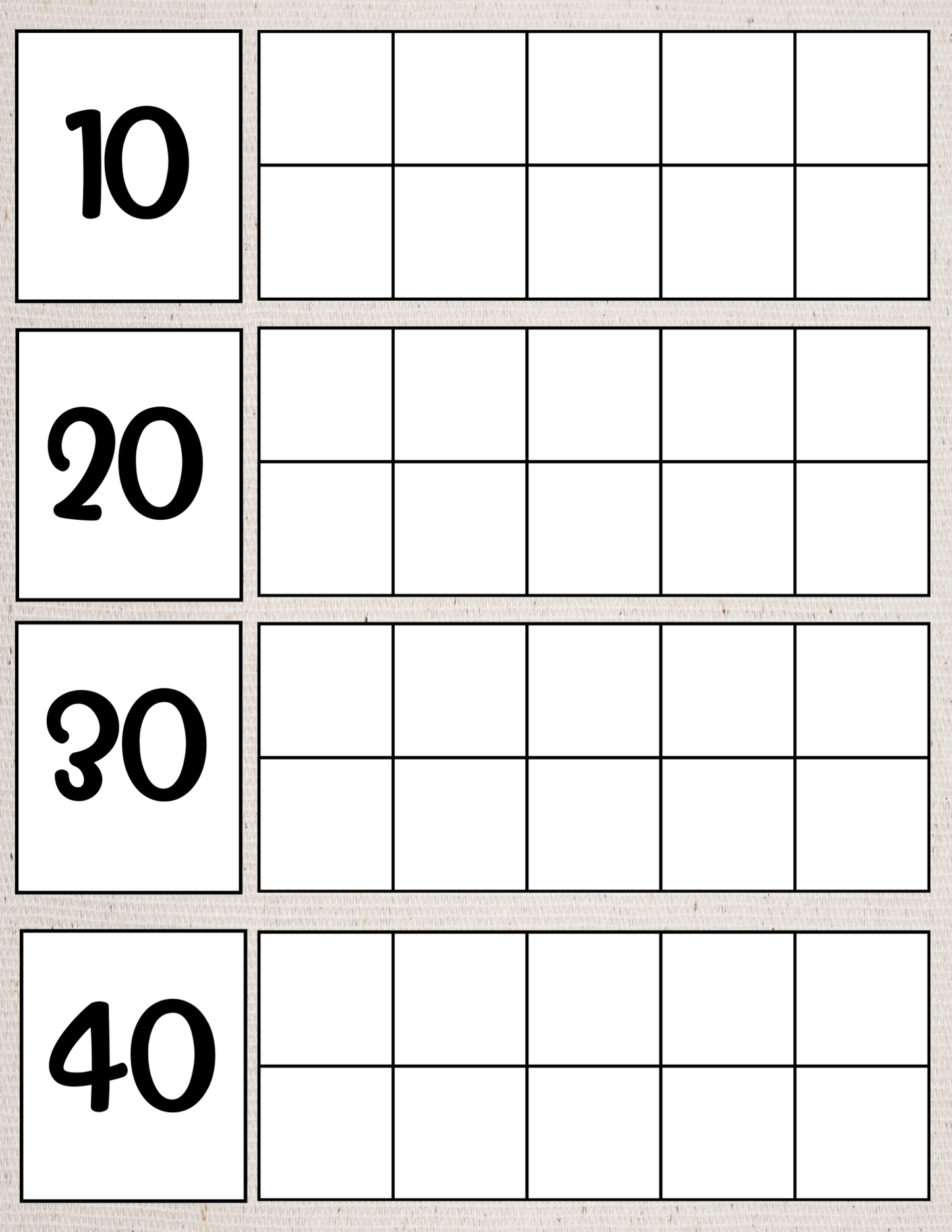 How Many Days in School Counting Set | Grey Linen
