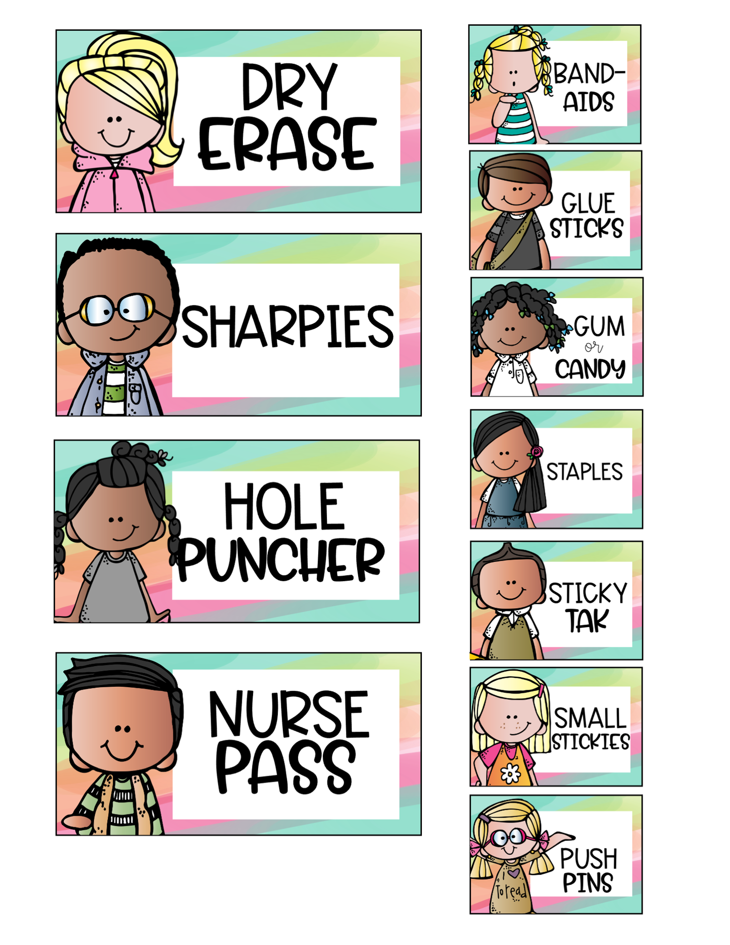 Teacher Toolbox Labels Set Happy Bright | The Ultimate Organizational Solution for Teachers
