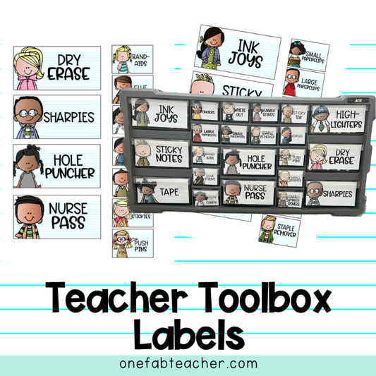 Teacher Toolbox Labels Set Notebook Paper | The Ultimate Organizational Solution for Teachers