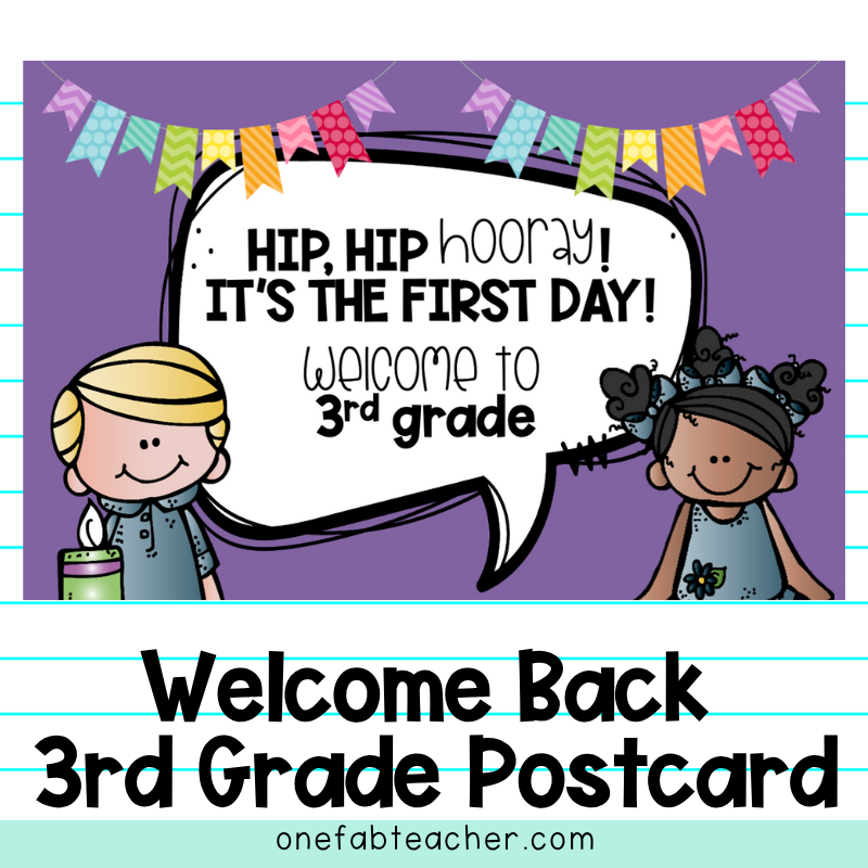 Welcome Back to School Postcards | 3rd grade