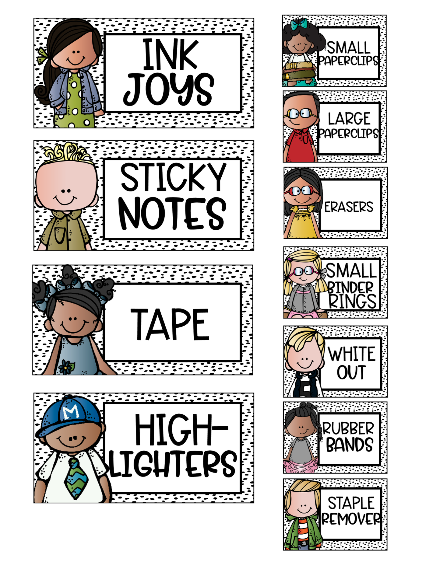 Teacher Toolbox Labels Set Black and Speckled  | The Ultimate Organizational Solution for Teachers
