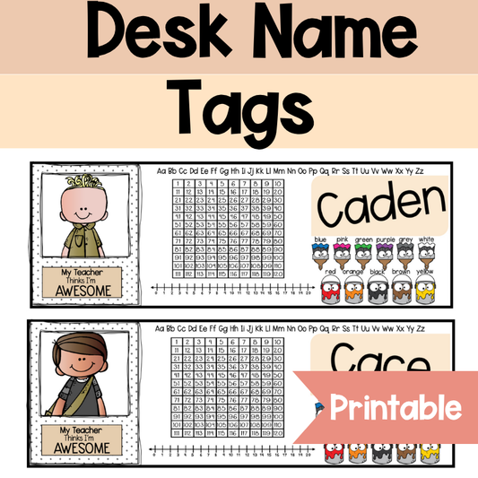 Desk Name Tags | Boho