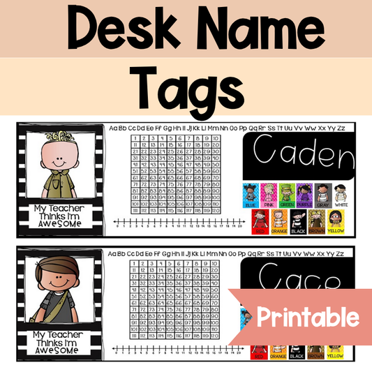Desk Name Tags | Black