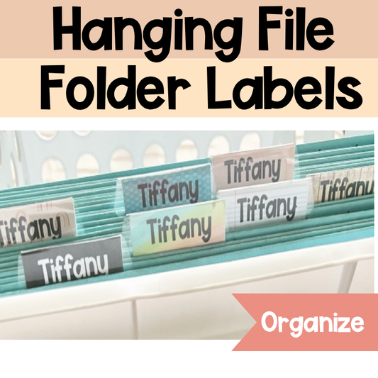 Hanging File Folder Labels | Customizable