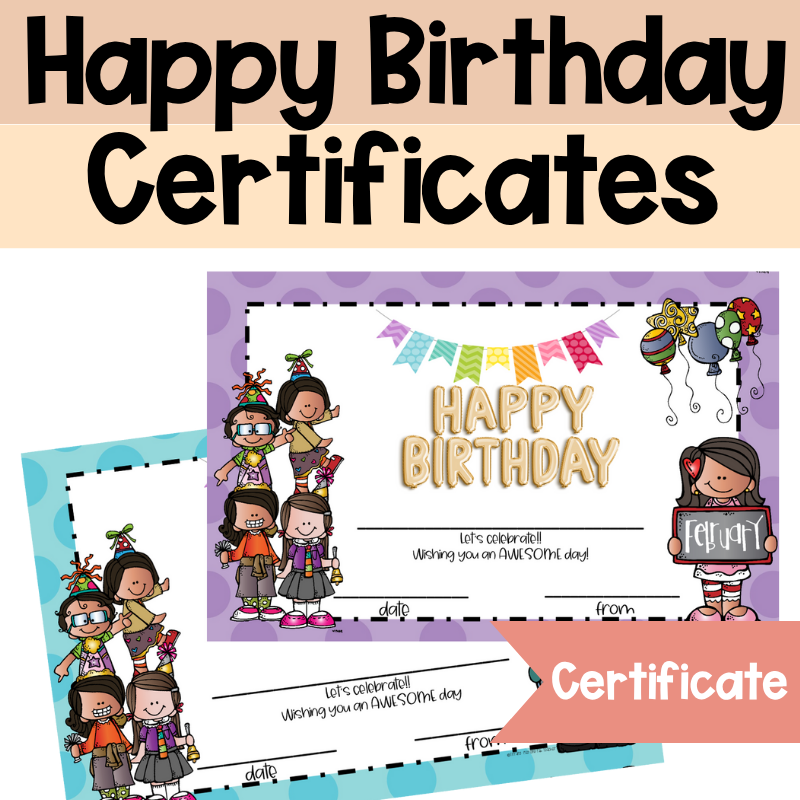 Happy Birthday Certificates | Celebrate with Style: Editable and Personalized
