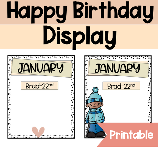 Happy Birthday Display | Modern Boho