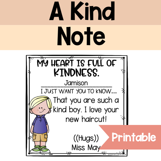 My Heart Is Full Of Kindness Notes