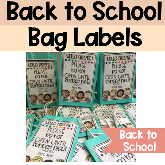 Night Before School Bag Label