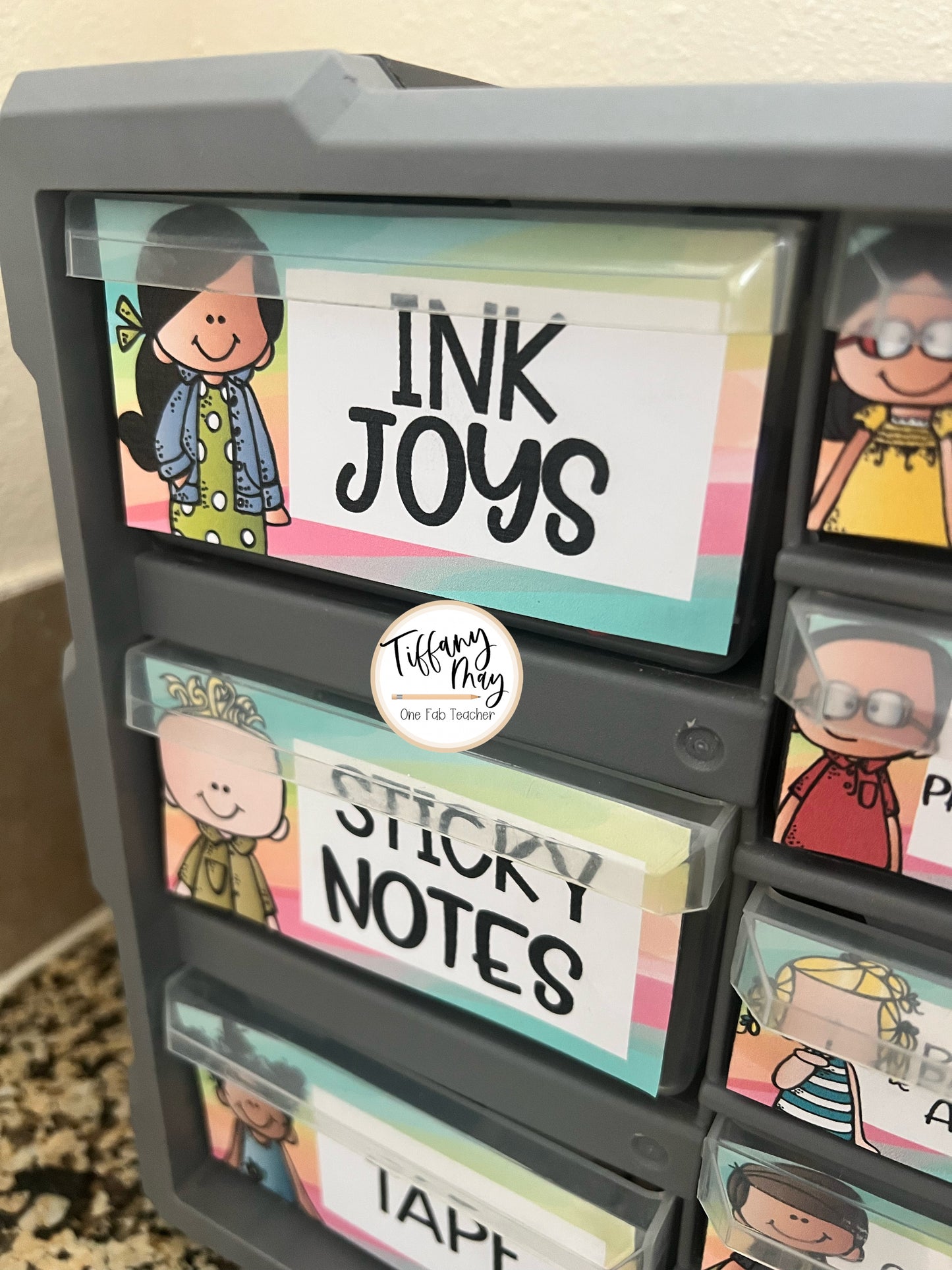 Teacher Toolbox Labels Set Happy Bright | The Ultimate Organizational Solution for Teachers