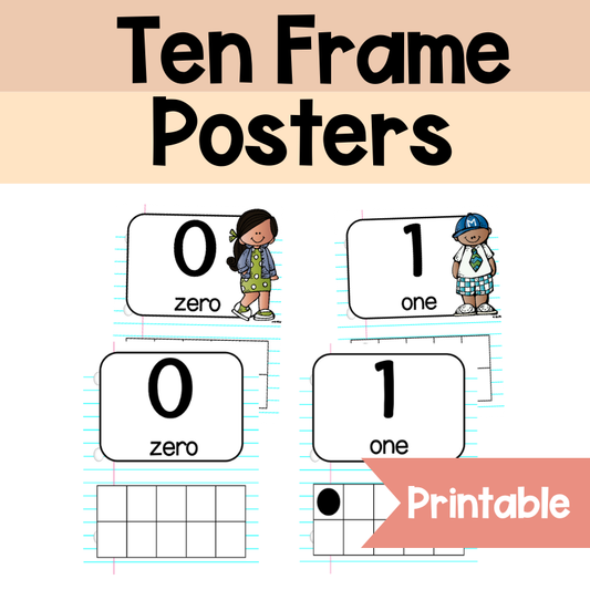 Ten Frame Posters | Notebook Paper 0-30