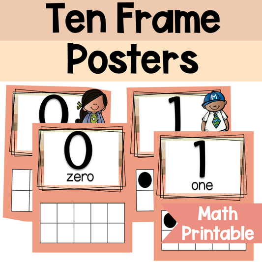 Ten Frame Posters | Modern Boho 0-30