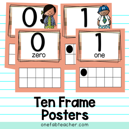 Ten Frame Posters | Modern Boho 0-30