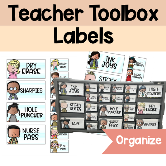 Teacher Toolbox Labels Set Notebook Paper | The Ultimate Organizational Solution for Teachers