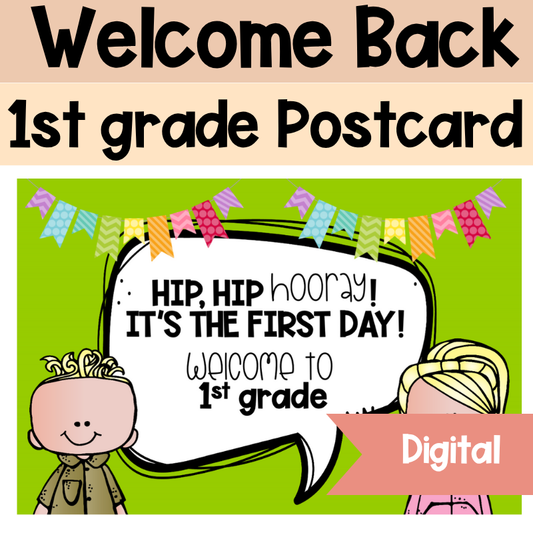 Welcome Back to School Postcards | 1st-Grade