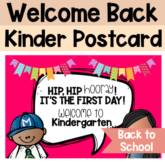 Welcome Back to School Postcards | Kindergarten