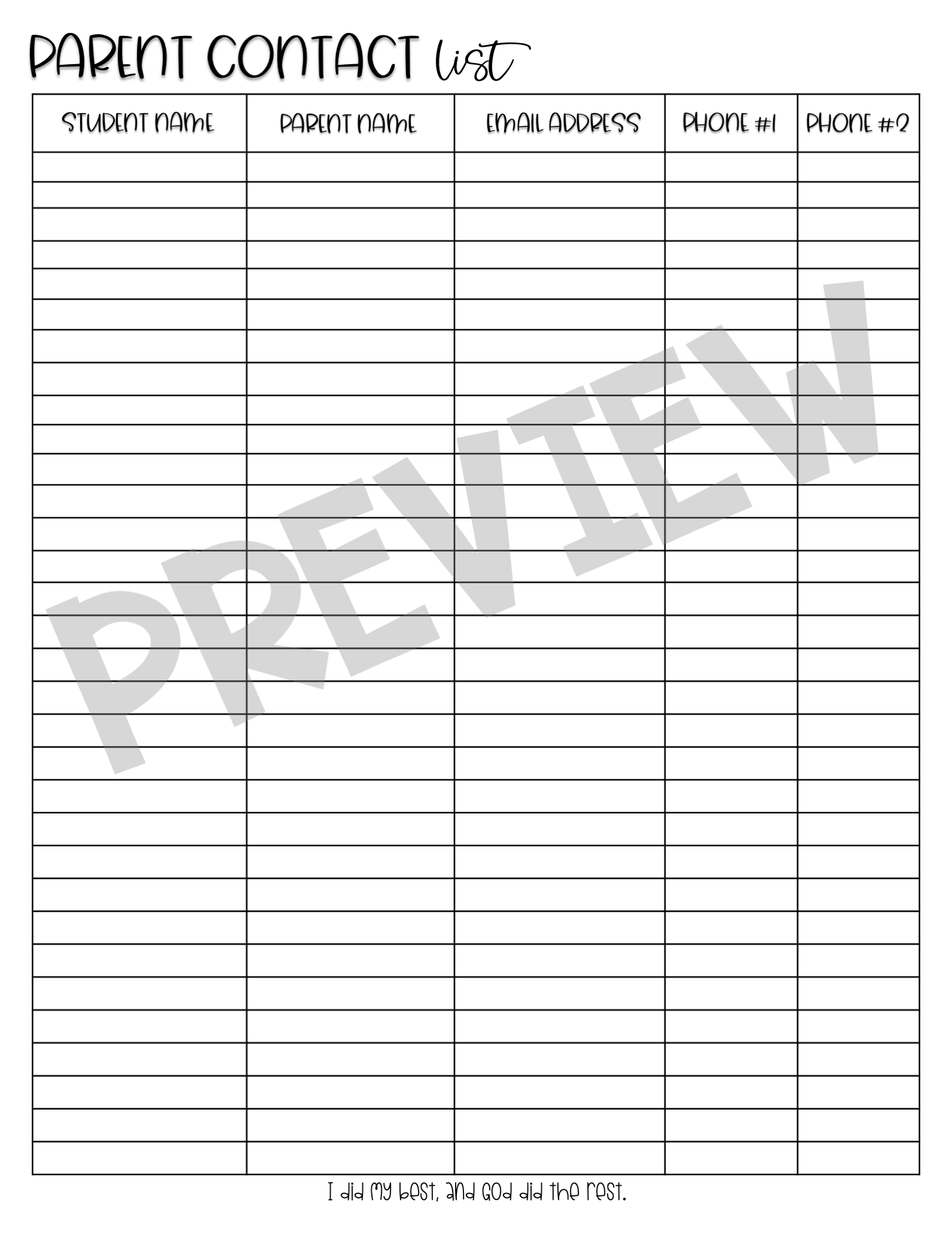 Student Info Book